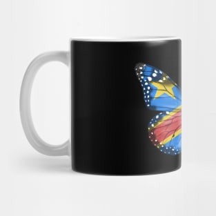 Congolese Flag  Butterfly - Gift for Congolese From Democratic Republic Of Congo Mug